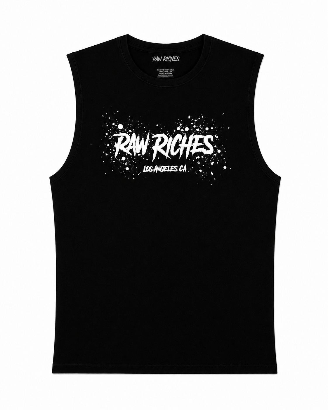 Paint splatter sleeveless tank